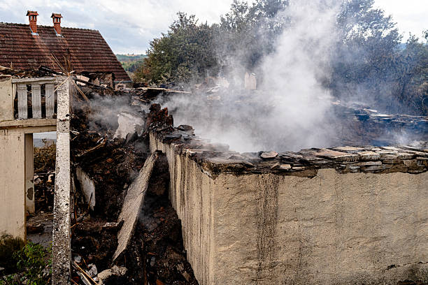 Professional Fire Damage Removal technician working in Somerset, OH